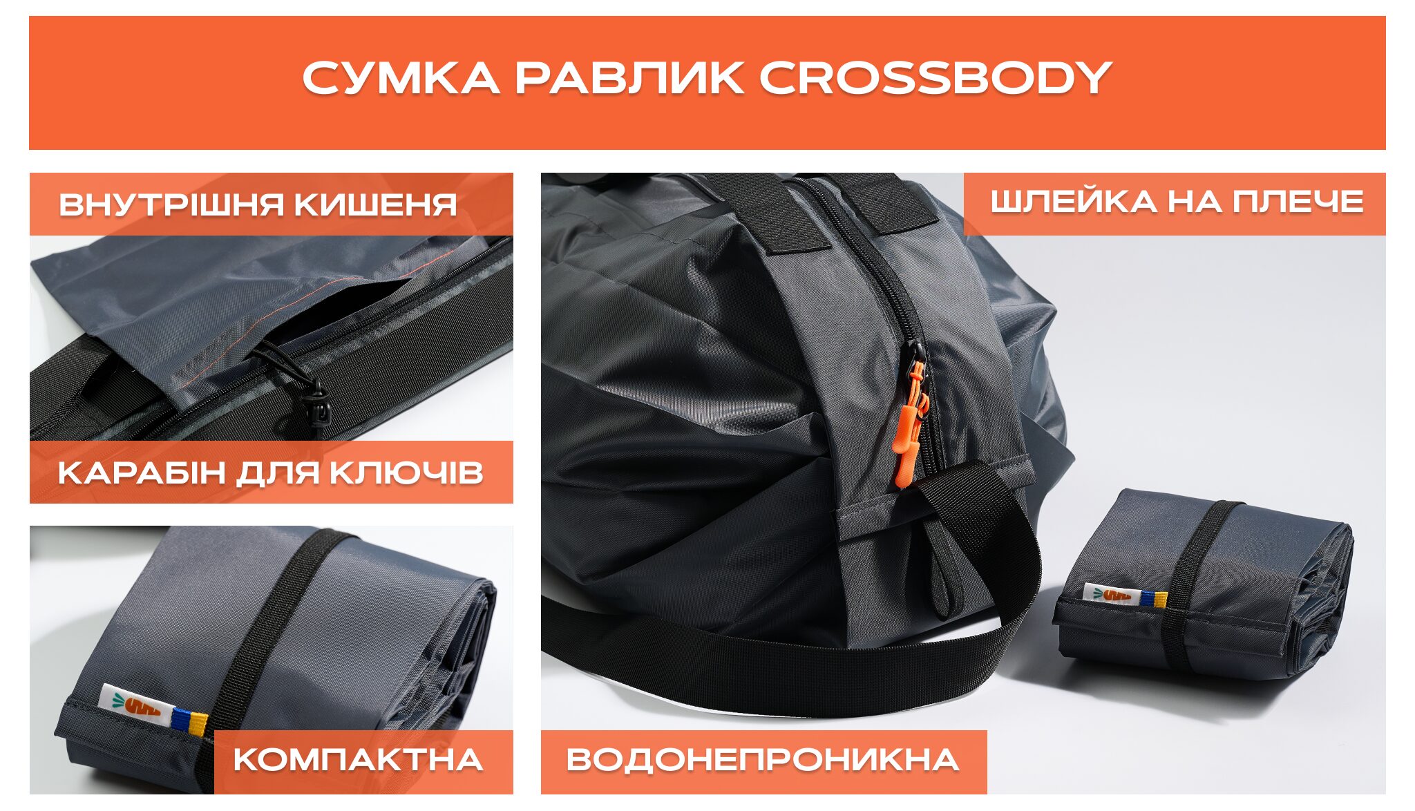 водонепроникна чорна сумка